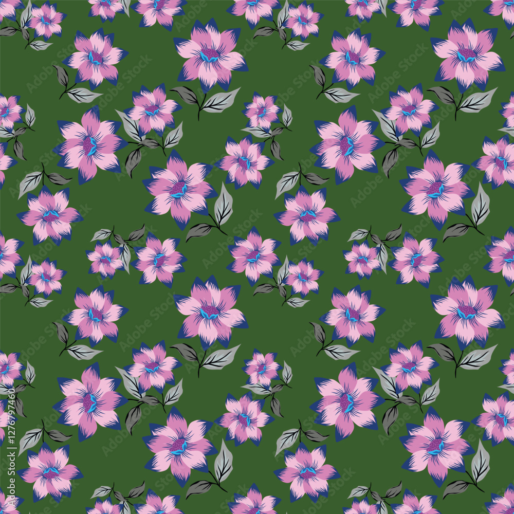 botanical floral vector seamless pattern with roses herbs and leaves big set background with flowers botanical floral vector seamless pattern with roses herbs and leaves big set background with flowers
