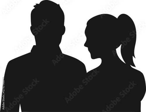 Simple Silhouette of a Couple