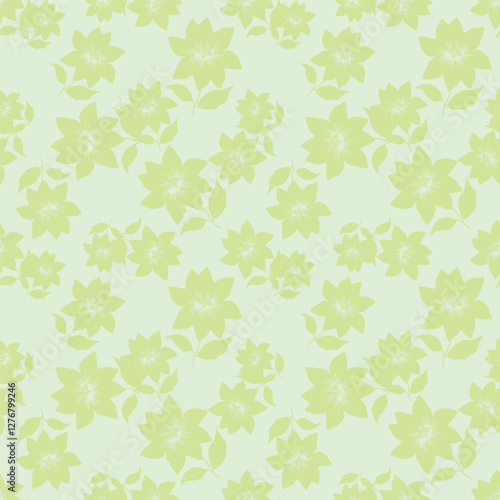 botanical floral vector seamless pattern with roses herbs and leaves big set background with flowers