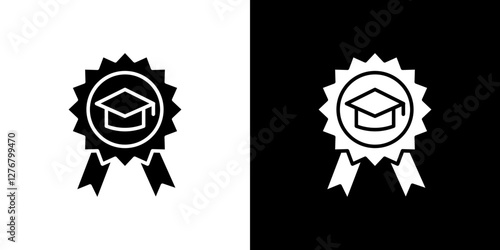 Mastery icon set. vector illustrations in black and white flat solid style