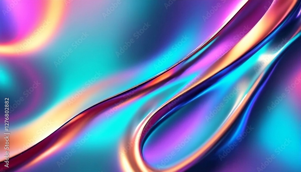 A vibrant abstract art piece featuring swirling colors and shapes reminiscent of iridescent glass or liquid. A vibrant abstract art piece featuring swirling colors and shapes reminiscent of iridescent glass or liquid.
