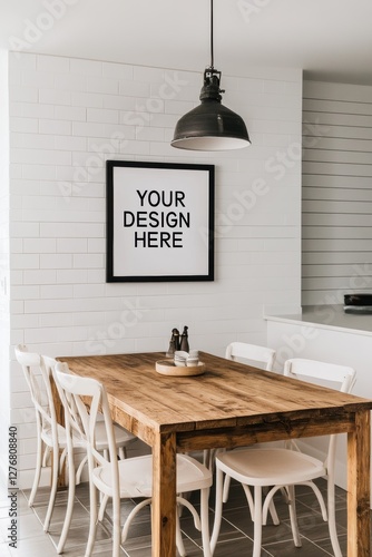 Modern Dining Room with Wooden Table and Minimalist Decor for Stylish Interior Design Inspiration