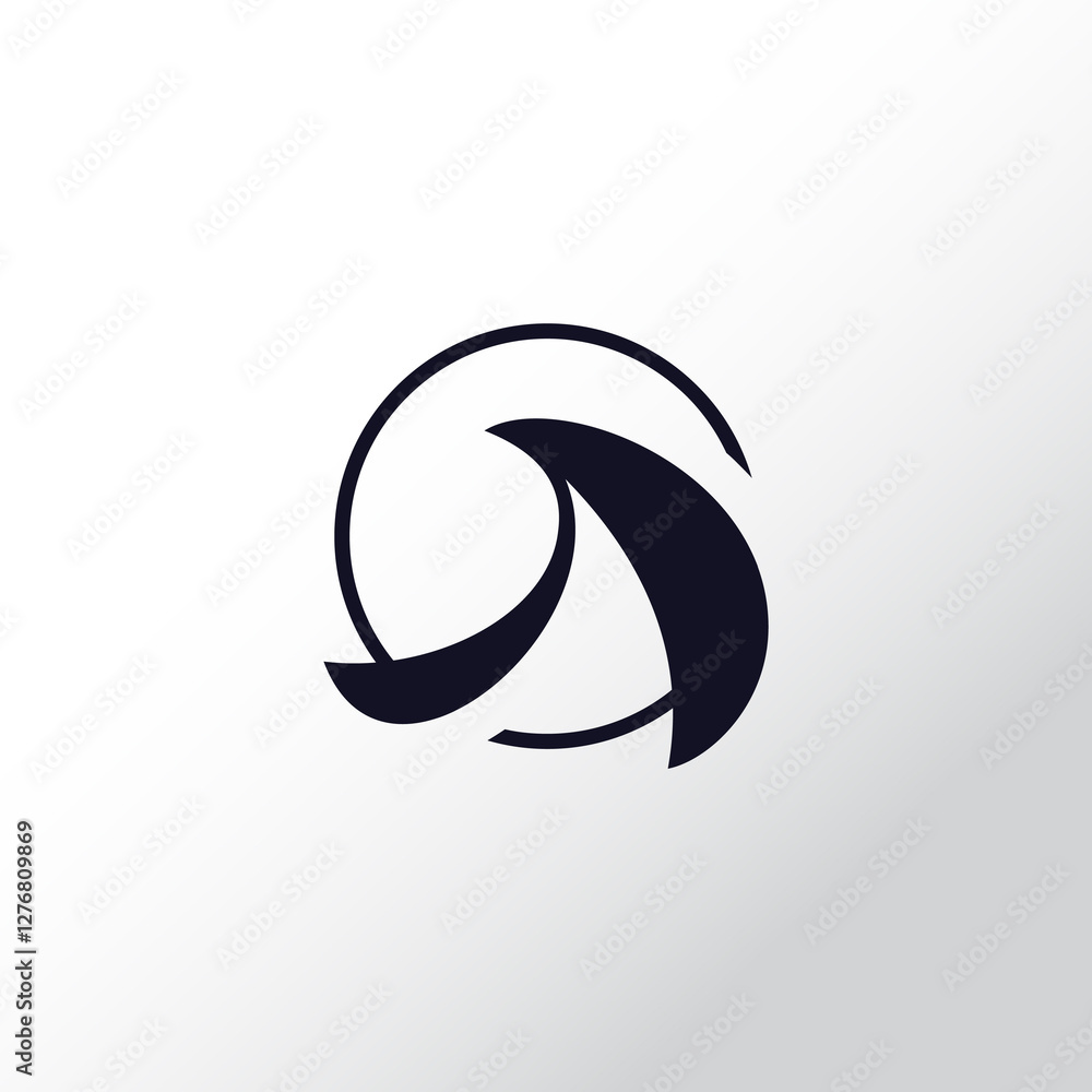 Initials A and Wave modern logo design ideas Initials A and Wave modern logo design ideas