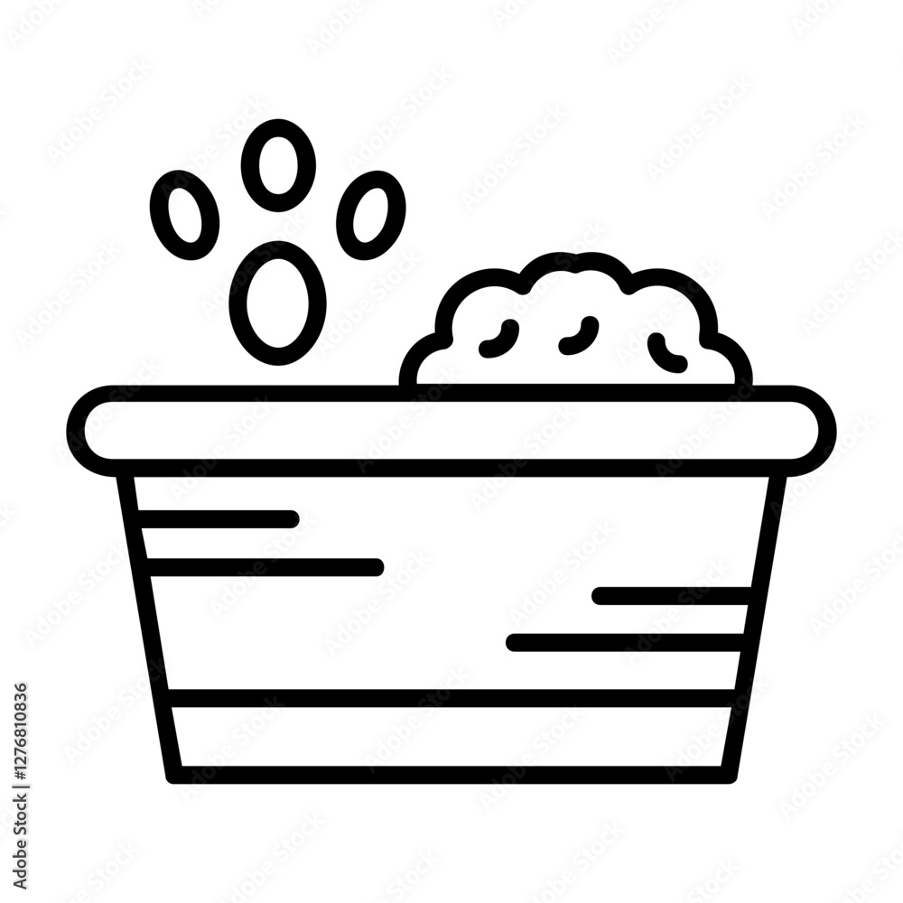 Cat litter box Vector Icon Design Symbol