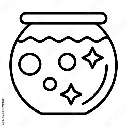 Fishbowl Vector Icon Design Symbol