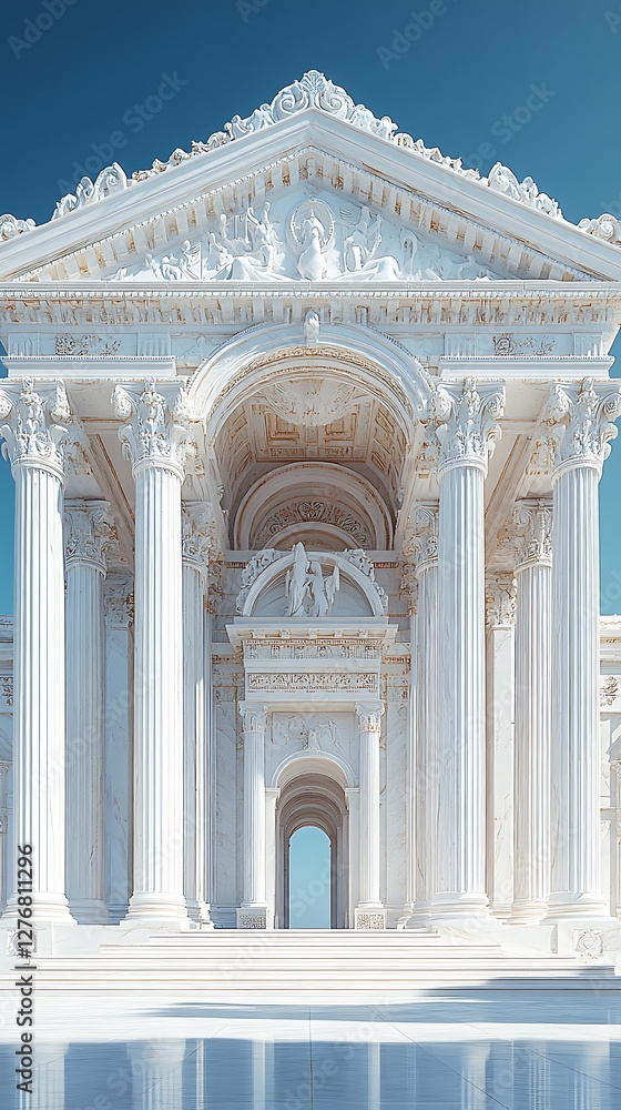 Obraz premium ancient greek temple marble columns high resolution hd picture