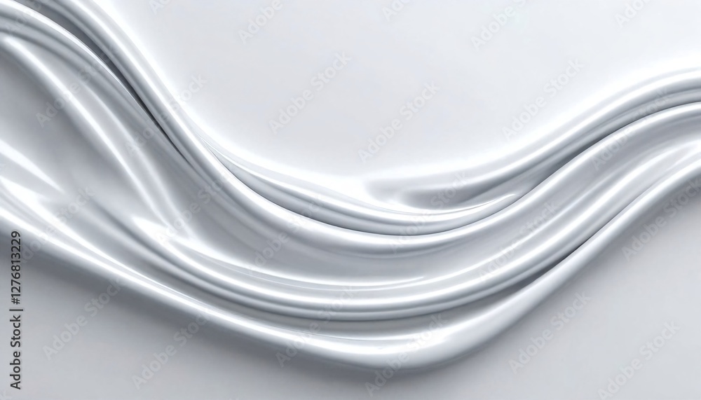 Obraz premium Smooth white waves on a grey background.