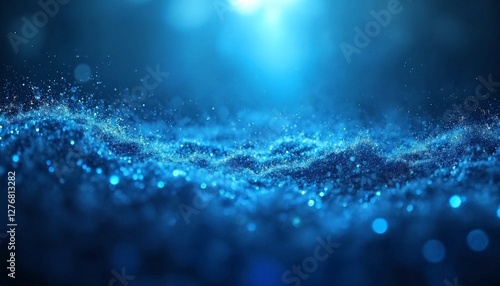 A blue background with bokeh lights.