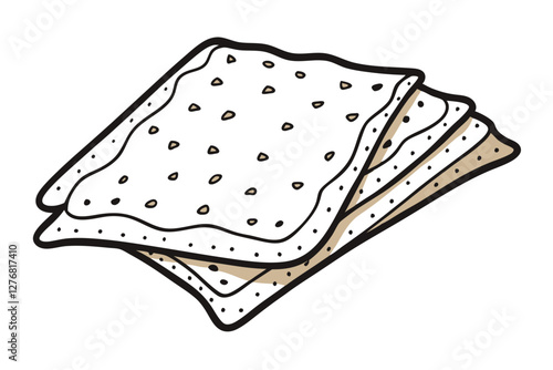 Matzah Unleavened Bread Vector Graphic for Religious Celebrations