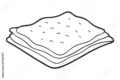 Matzah Unleavened Bread Vector Graphic for Religious Celebrations