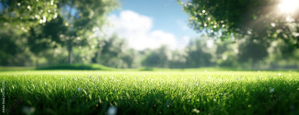 Fototapeta premium Landscape grass green outdoors.