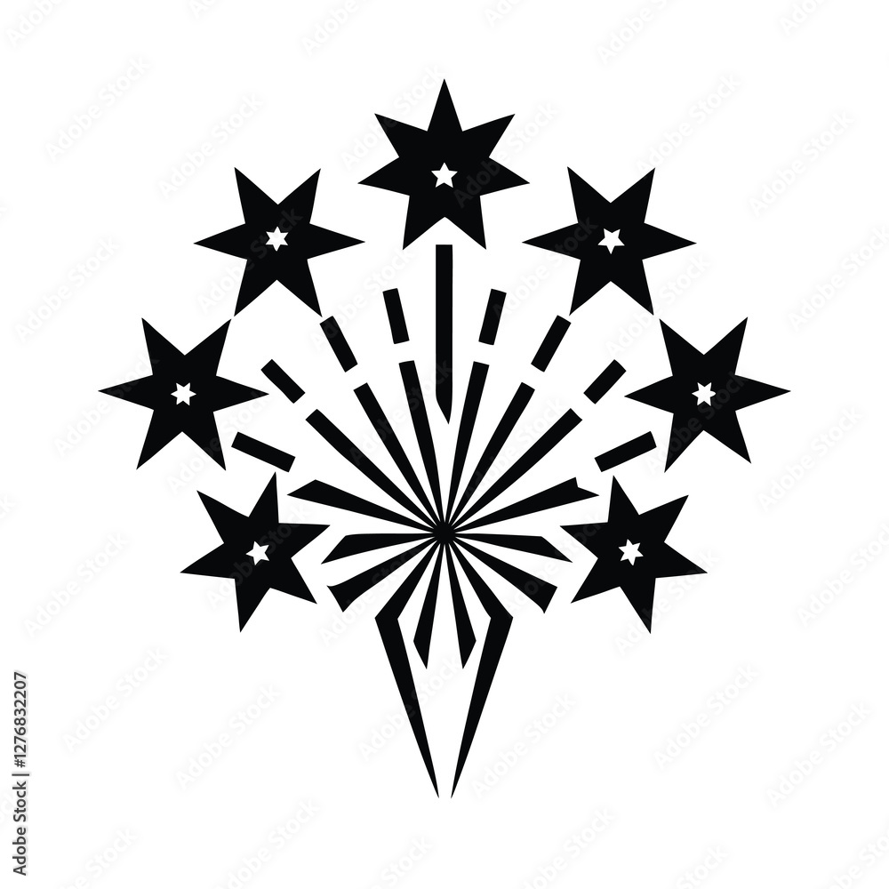 Obraz premium black and white stars 4th of july