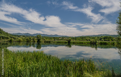 Posta Fibreno lake nature reserve, Frosinone, Italy photo