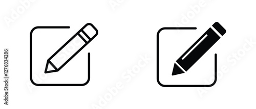edit icon set. pencil sign set. sign up vector symbols. edit compose icon. edit and pencil icon for mobile app, ui and website. vector illustration on transparent background