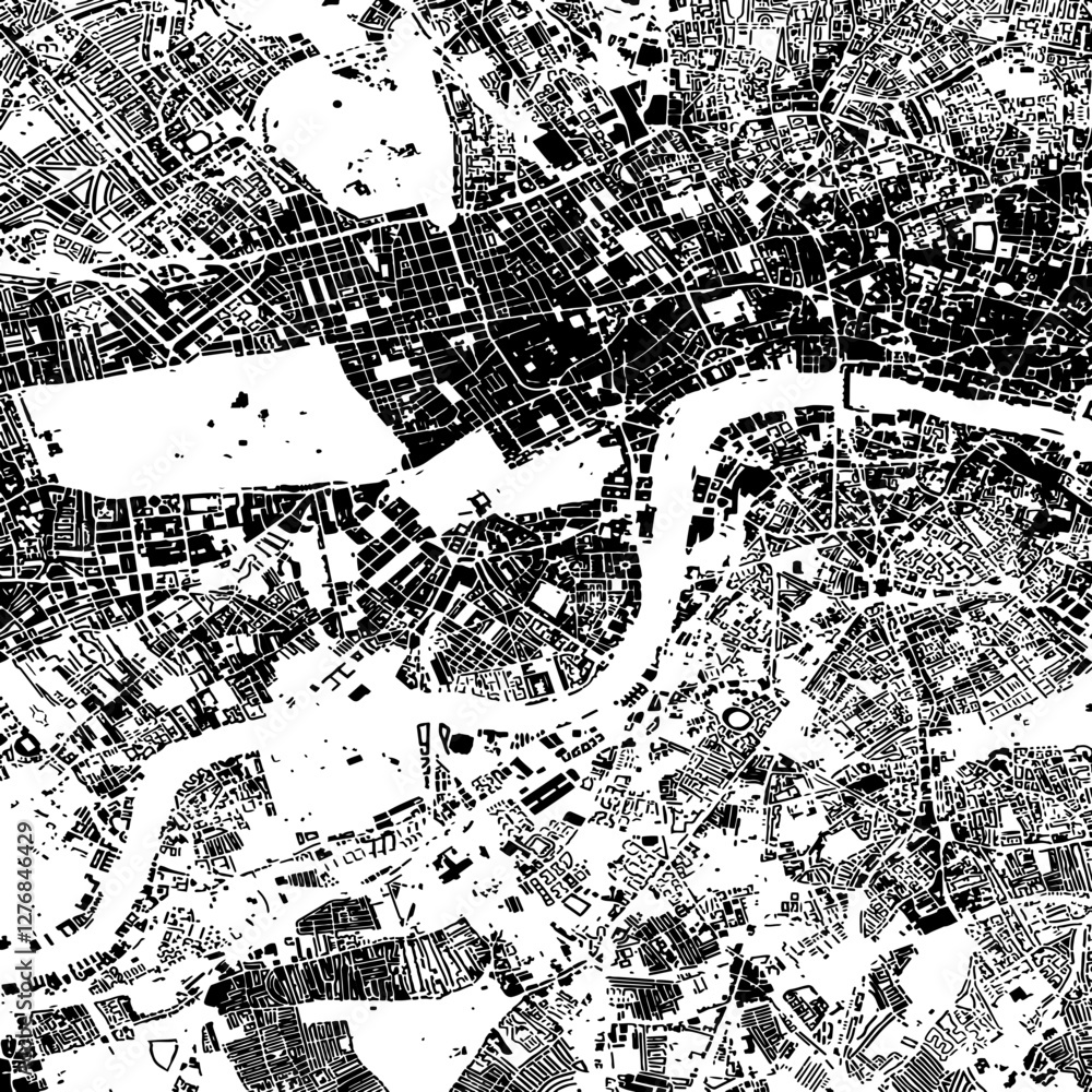 Obraz premium Buildings map of City of Westminster Great Britain