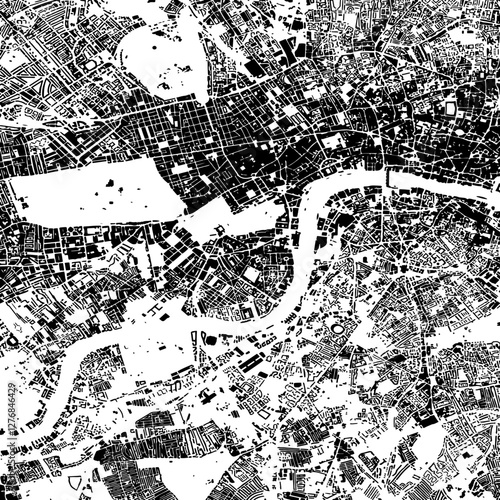 Buildings map of City of Westminster Great Britain