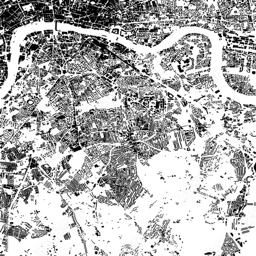 Buildings map of Peckham Great Britain