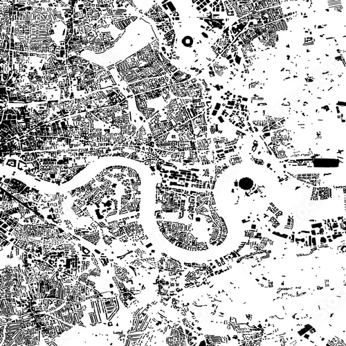 Buildings map of Canary Wharf Great Britain