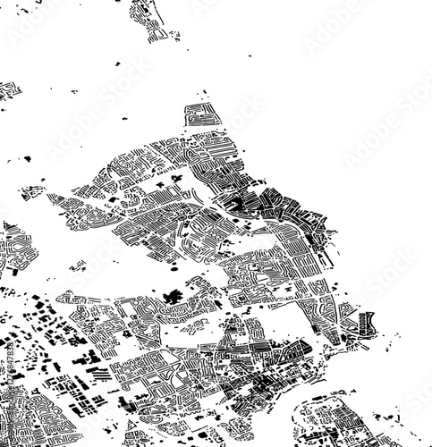 Buildings map of Whitley Bay Great Britain
