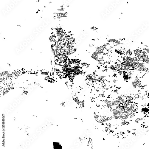 Buildings map of Oxford Great Britain