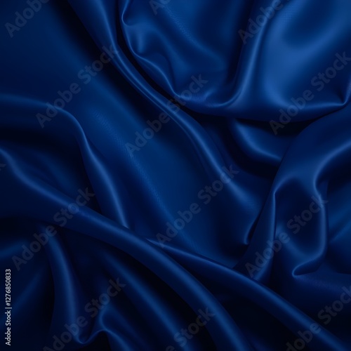 Wallpaper Mural Navy blue elegant abstract background. Silk satin fabric with nice folds. Beautiful dark blue background Torontodigital.ca