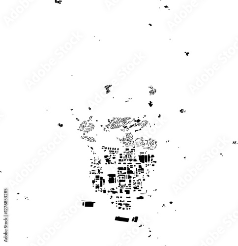 Buildings map of Newton Aycliffe Great Britain