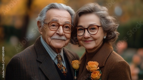 Couple Celebrating Their Timeless Love During a Stylish Indoor Wedding Ceremo...