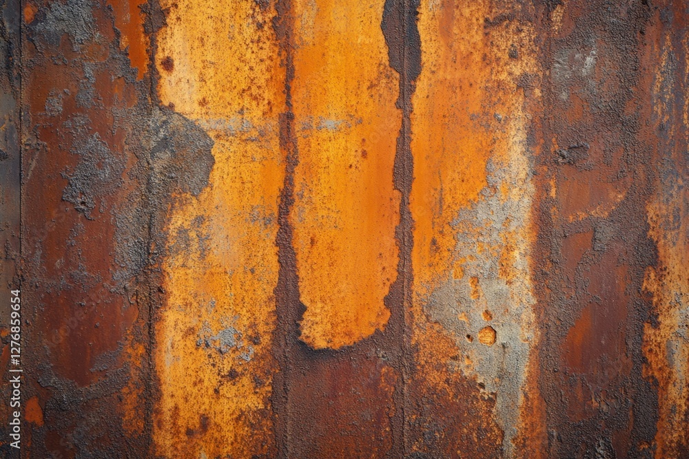 Detailed Close-Up of a Weathered and Rusted Corrugated Metal Sheet Texture Background Detailed Close-Up of a Weathered and Rusted Corrugated Metal Sheet Texture Background
