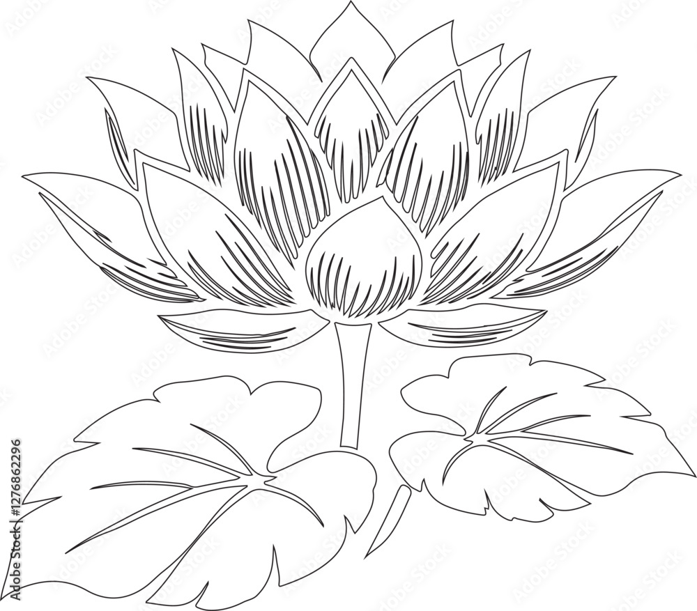 Fototapeta premium Lotus flower silhouette logo. Set black lotus symbol isolated on white background. Lotus vector icon, sign yoga and meditation for spa salon
