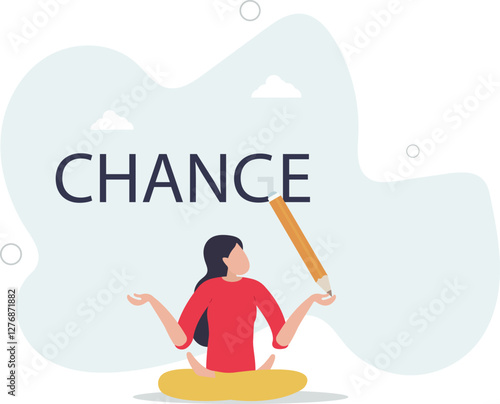 Turn change into chance, transformation for business opportunity, evolve to survive and win business competition concept,flat character life .