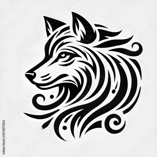 Wallpaper Mural wolf tattoo, icon, logo Torontodigital.ca