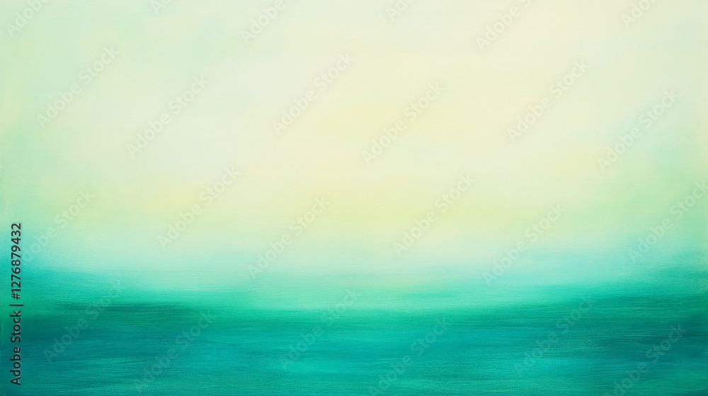 Fototapeta premium Ethereal gradient blending soft turquoise and lime green hues for a modern aesthetic