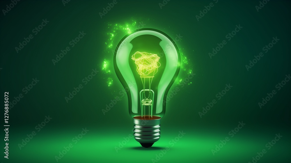 Turn on bulb on green background, a glowing lightbulb being switched on with a vibrant green backdrop, symbolizing creativity and innovation. Turn on bulb on green background, a glowing lightbulb being switched on with a vibrant green backdrop, symbolizing creativity and innovation.
