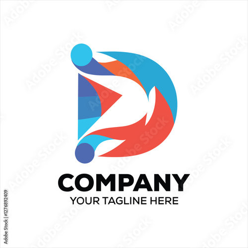 D letter logo, company logo design and business theme for vector image. monogram logo design for entrepreneur and business identity.