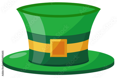 Unique Green Top Hat Vector Illustration for St. Patrick's Day