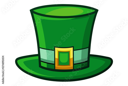 Unique Green Top Hat Vector Illustration for St. Patrick's Day