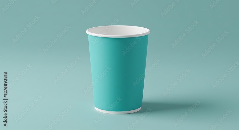 Bright Turquoise Paper Cup for Beverages and Parties Bright Turquoise Paper Cup for Beverages and Parties