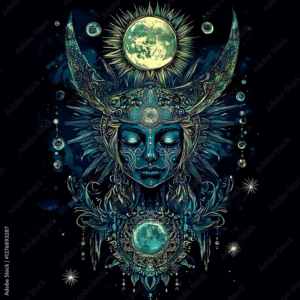 Fototapeta premium Celestial Goddess Artwork