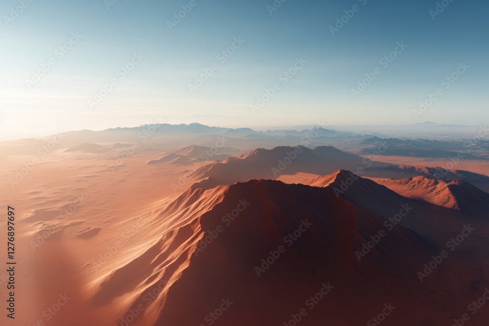 drone-shot aerial view of mars from top-down perspective drone-shot aerial view of mars from top-down perspective