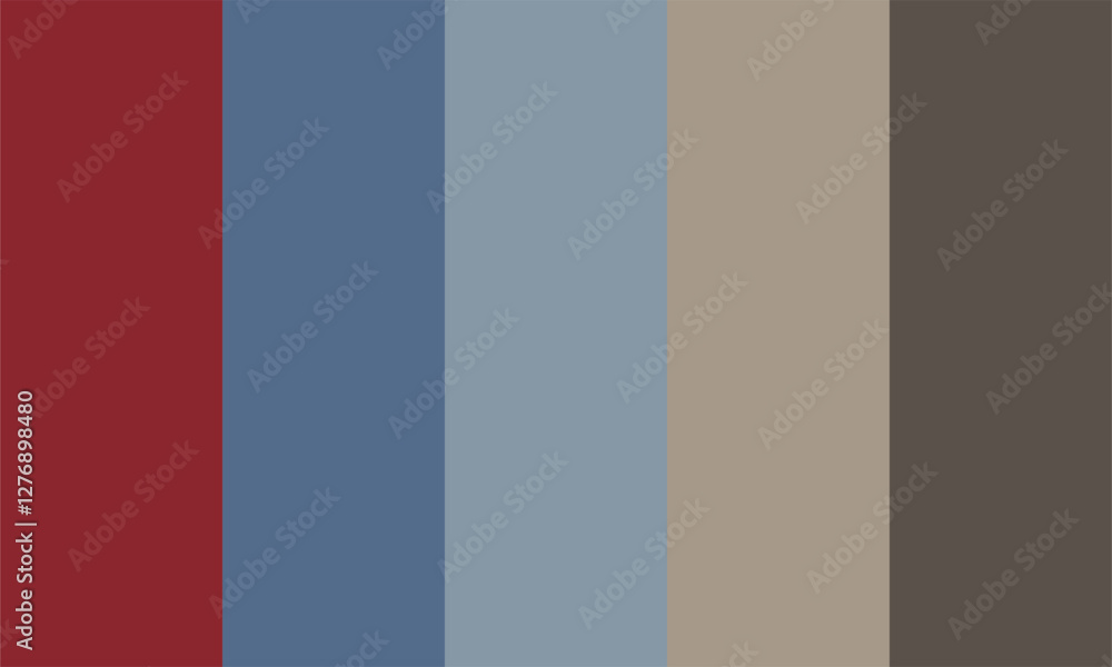 Fototapeta premium Five color palettes for coloring your designs.