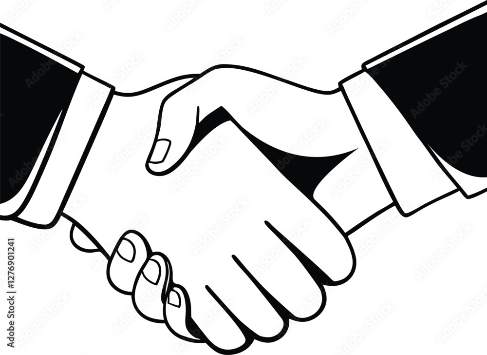 Hand Shake Each Other Business Minimalist Icon Concept Continuous One Line Drawing Illustration In Editable Stroke Hand Shake Each Other Business Minimalist Icon Concept Continuous One Line Drawing Illustration In Editable Stroke