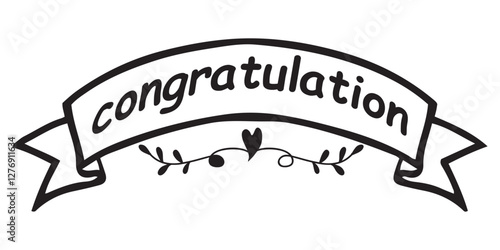 Congratulations lettering greeting sign. Handwritten modern brush lettering isolated on white background. Vector text for greeting card, banner, poster, t-shirt