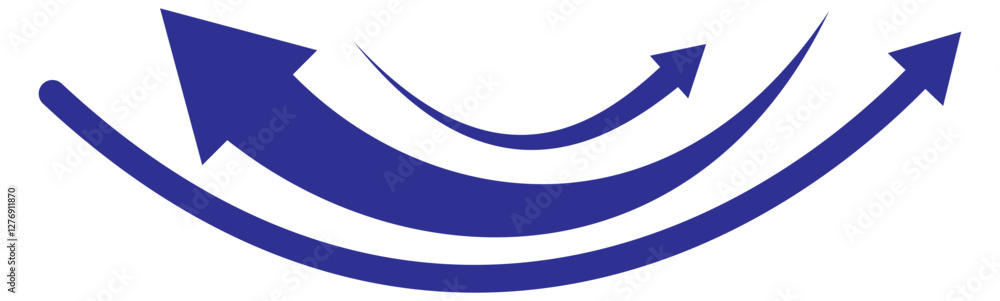 Set of curved arrows isolated on white background. Curved arrows, hand drawn curved arrows. Set long blue curve arrow icon vector . blue curve arrow icon set. long arrow icon set. curve arrow vector.