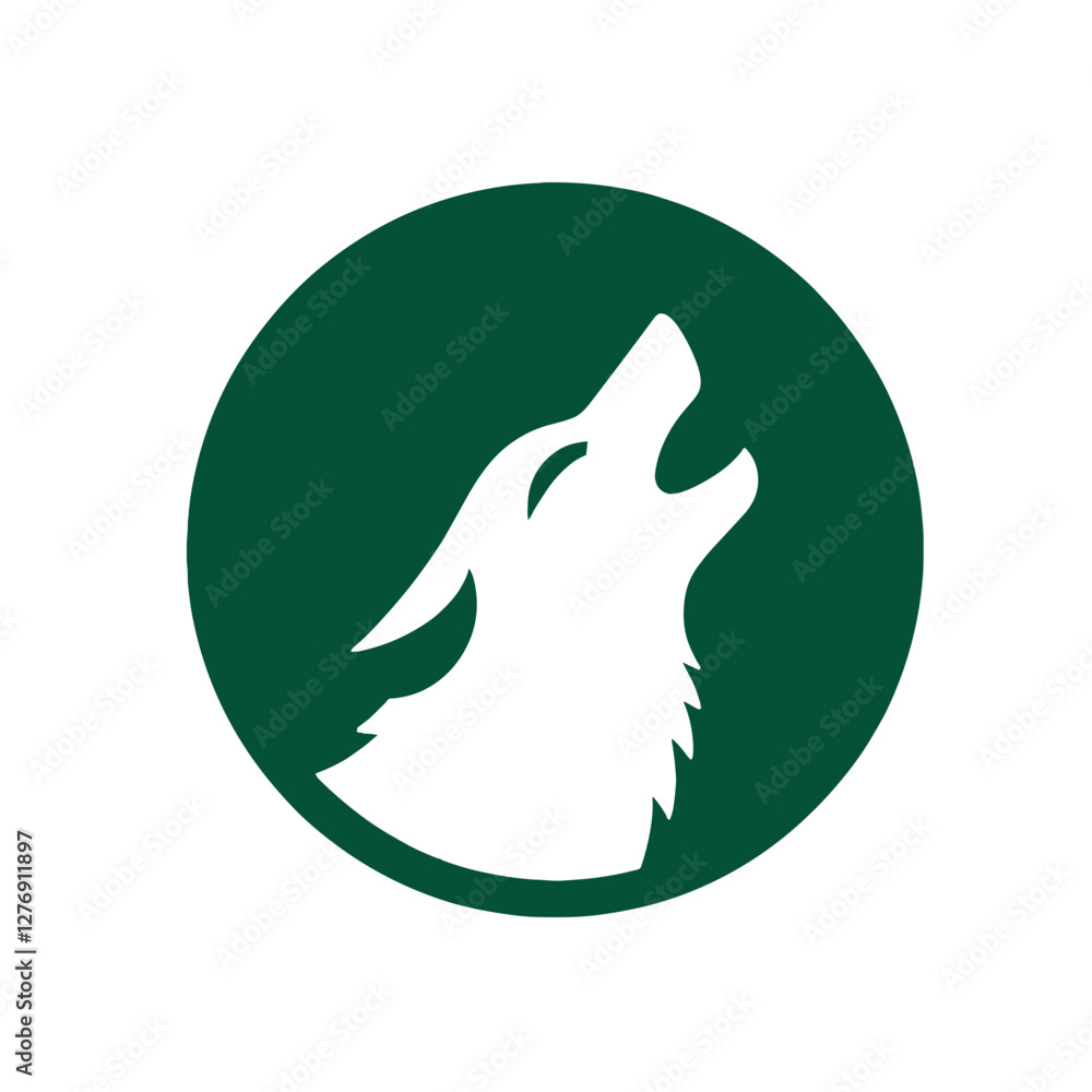 Wolf Howling Icon for Wildlife and Nature Designs Wolf Howling Icon for Wildlife and Nature Designs