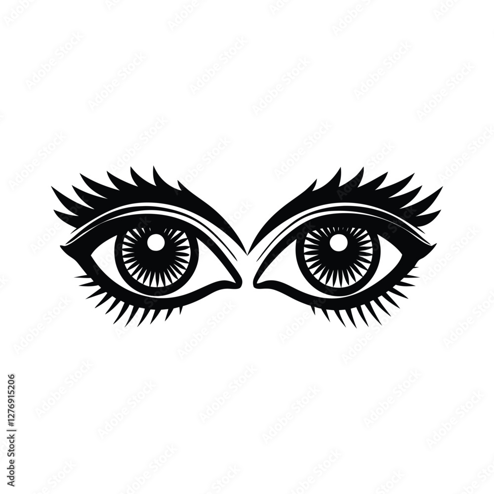 Intriguing, stylized eyes, perfect for logo or graphic design. Intriguing, stylized eyes, perfect for logo or graphic design.