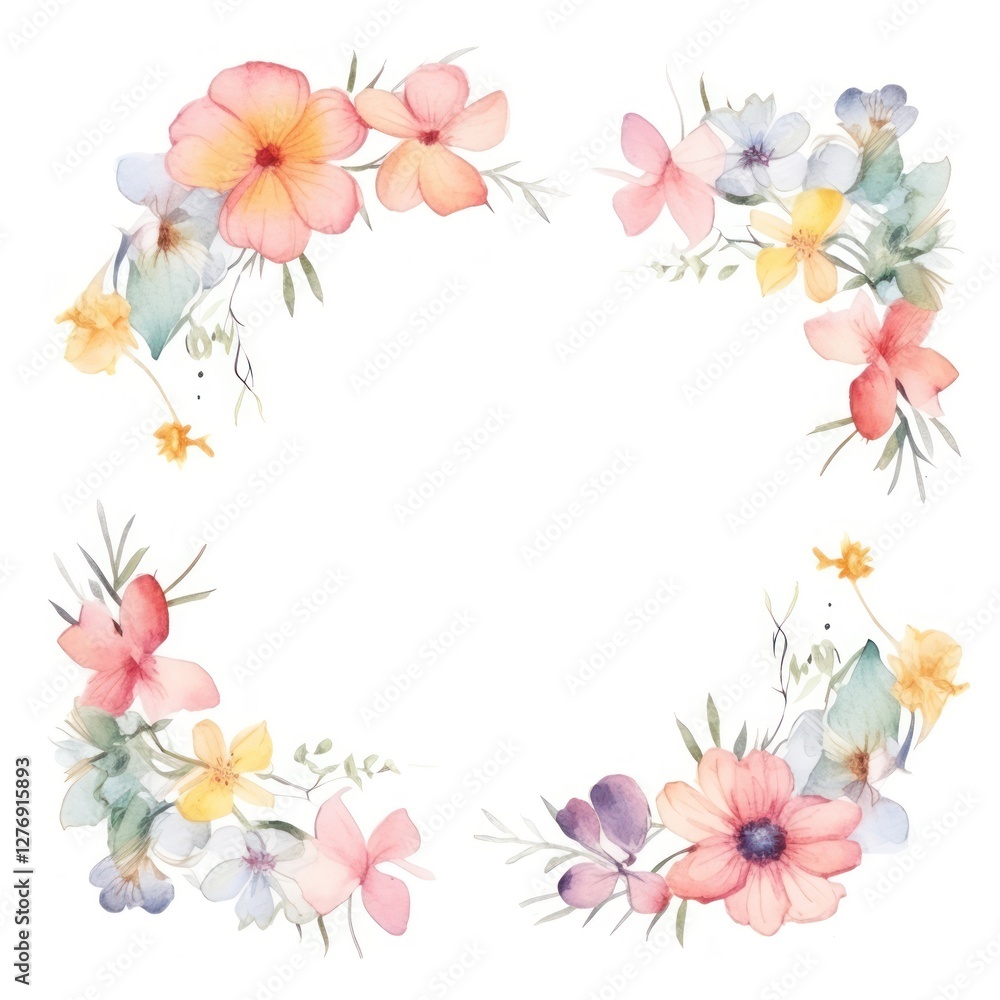 Flower frame border pattern wreath petal. Flower frame border pattern wreath petal.