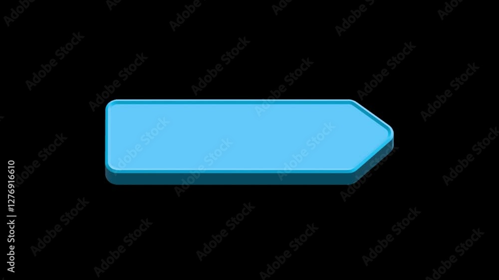 3D Blue Arrow Button Animation Blank UI Button 4K HD Black Background 3D Blue Arrow Button Animation Blank UI Button 4K HD Black Background