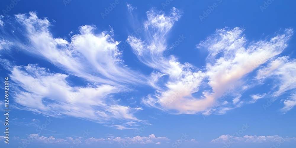 Fototapeta premium Beautiful Fluffy Clouds on a Sunny Day