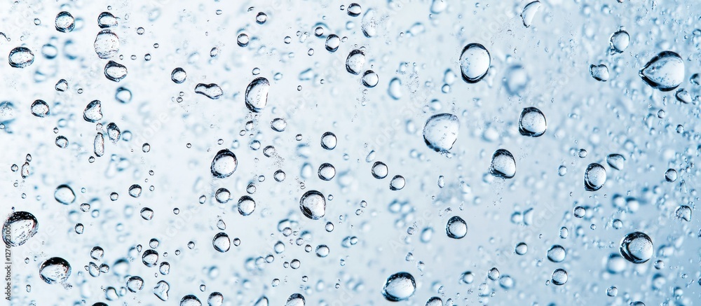 Macro Shot Capturing the Beauty of Water Droplets on a Light Surface Macro Shot Capturing the Beauty of Water Droplets on a Light Surface