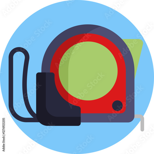 Measuring Tool: A tape measure used to measure distances or dimensions in geological surveys.